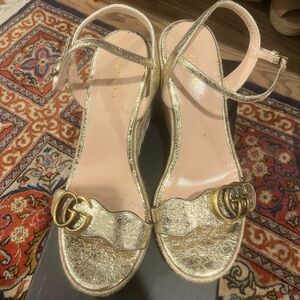 Gucci Gold Women's Sandals
